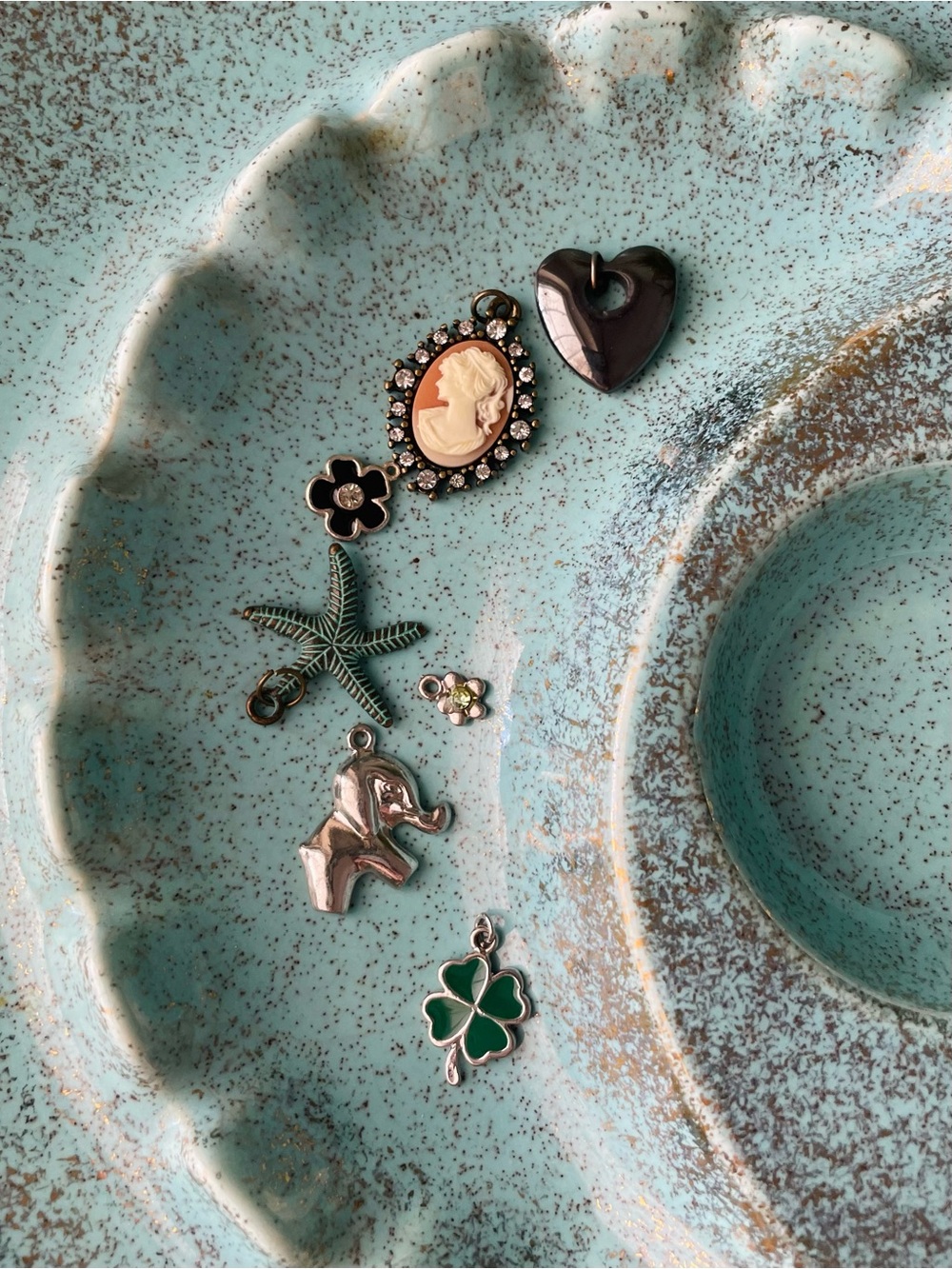 Lot of 7 Cute Girly Pendant Charms